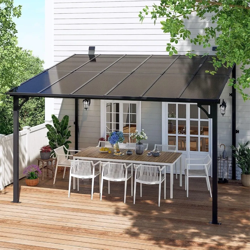10' x 12' Wall Mounted Lean to Metal Awnings with Sloped Roof, Outdoor Patio, Gazebos
10' x 12' Wall Mounted Lean to Metal Awnings with Sloped Roof, Outdoor Patio, Gazebos