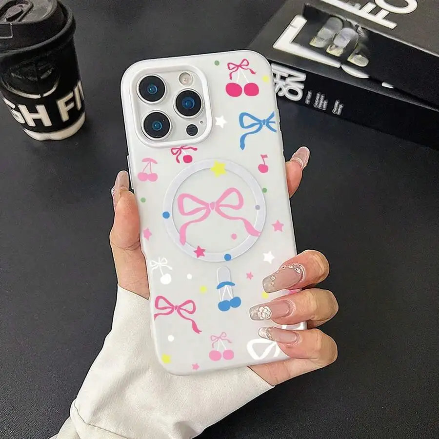 Magnetic Phone Case With Bow And Cherry Pattern For iPhone 15 Pro Max 15 Pro 16 17
Magnetic Phone Case With Bow And Cherry Pattern For iPhone 15 Pro Max 15 Pro 16 17