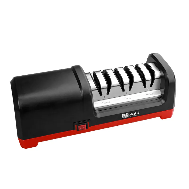 TG2101 4 Stage Electric Knife Sharpener 20-Degree Grinding Edge Knife Sharpener for Kitchen Knives with Sharpening and Polishing
TG2101 4 Stage Electric Knife Sharpener 20-Degree Grinding Edge Knife Sharpener for Kitchen Knives with Sharpening and Polishing