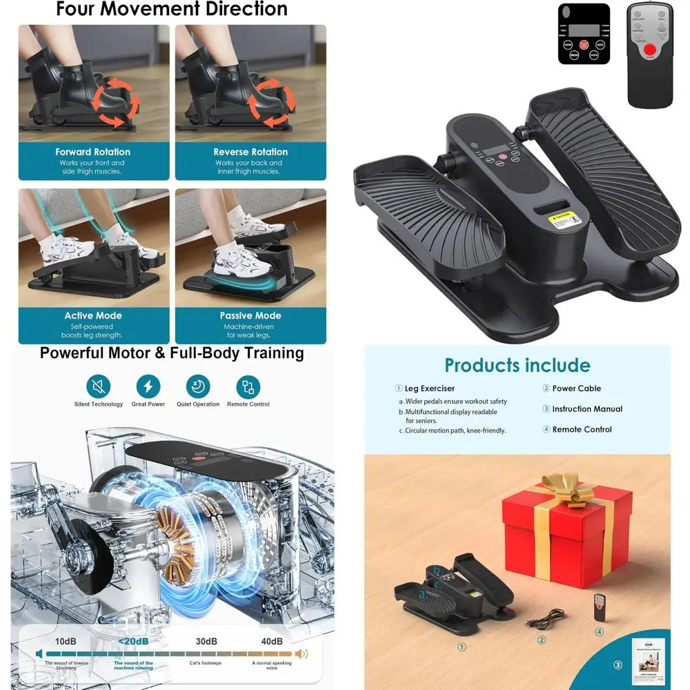 Бесшумный моторизованный эллиптический тренажер с 12 скоростями, ЖК-дисплеем и умным пультом для дома или офиса
Бесшумный моторизованный эллиптический тренажер с 12 скоростями, ЖК-дисплеем и умным пультом для дома или офиса