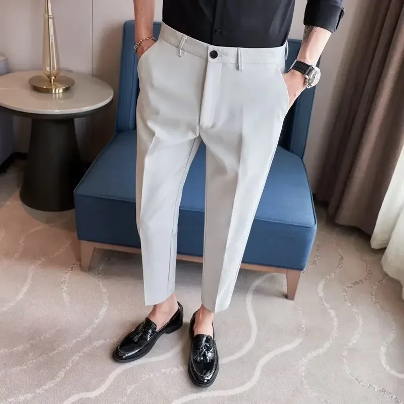Elegant Men Suit Pants Korean Solid Casual Office Trousers Business Pants For Men Wedding Party Dress Social Trousers Y2k
Elegant Men Suit Pants Korean Solid Casual Office Trousers Business Pants For Men Wedding Party Dress Social Trousers Y2k