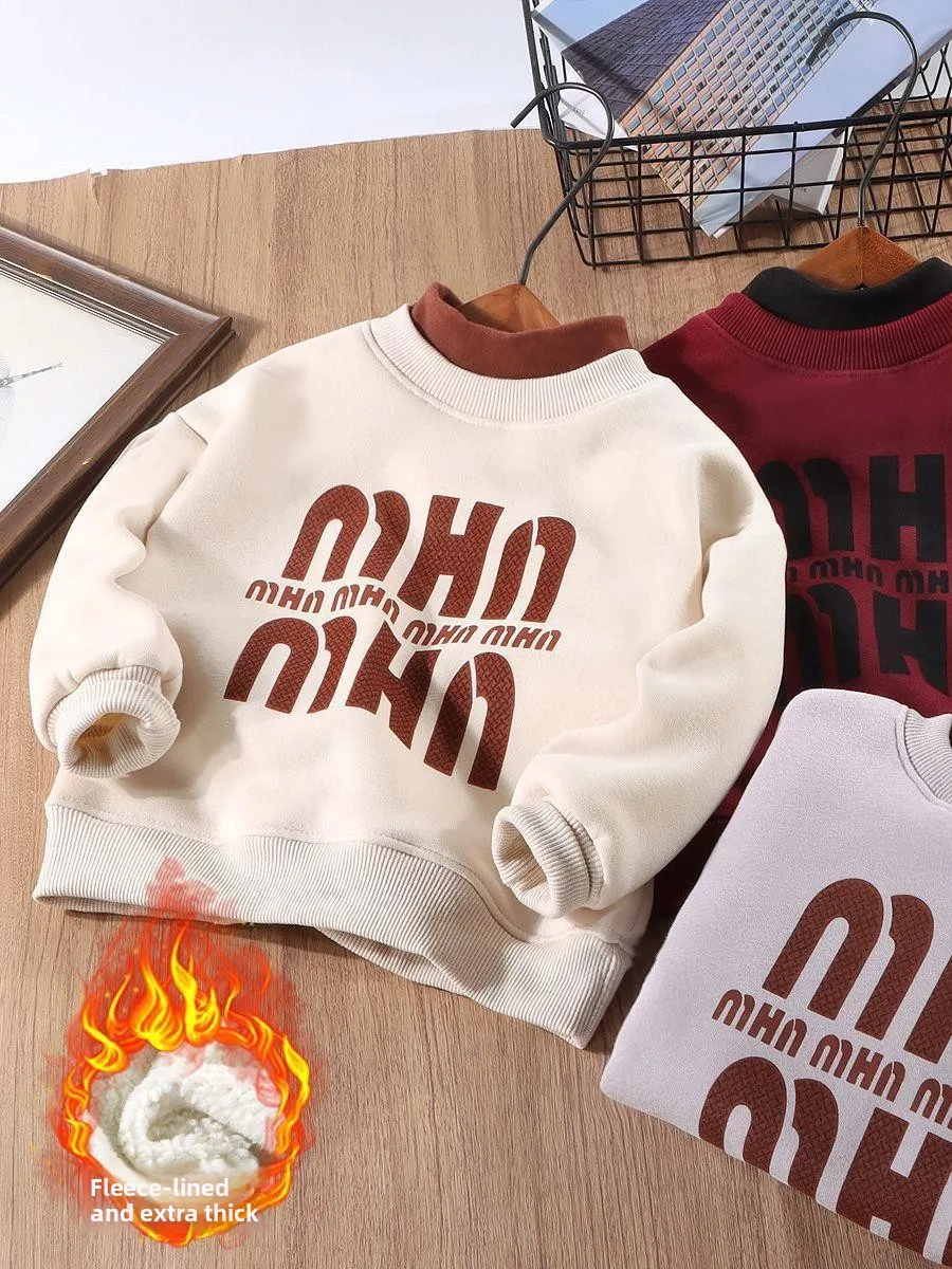 Thiened Fce Hoodie High Collar Boys Warm Top Autumn Winter Clothes Children's Faion Versatile Color Long Sve
Thiened Fce Hoodie High Collar Boys Warm Top Autumn Winter Clothes Children's Faion Versatile Color Long Sve
