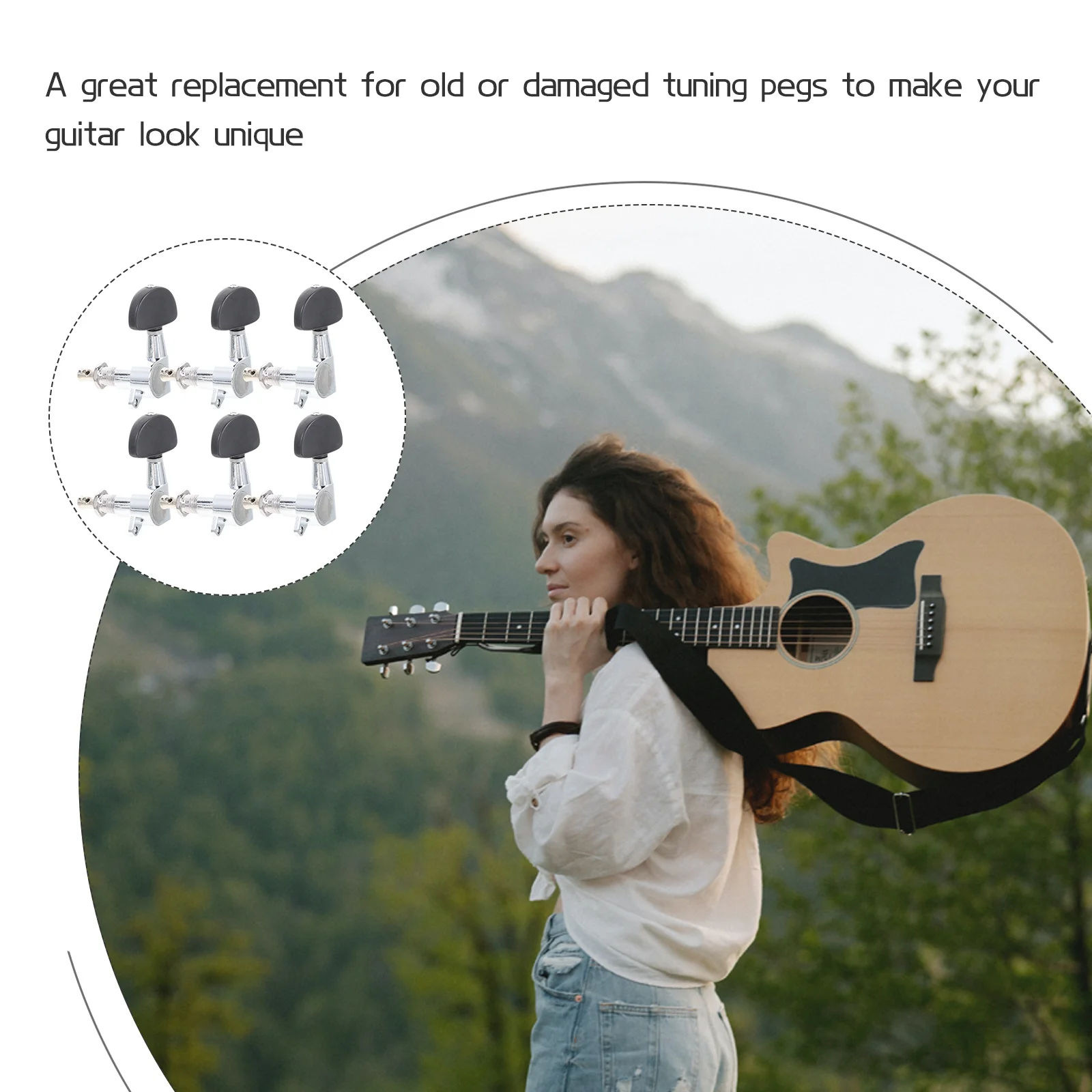 1Set Guitar Tuning Keys Smooth Surface Decorative Replacement Parts for Electric Bass Classical Guitars Guitar Tuning Peg
1Set Guitar Tuning Keys Smooth Surface Decorative Replacement Parts for Electric Bass Classical Guitars Guitar Tuning Peg