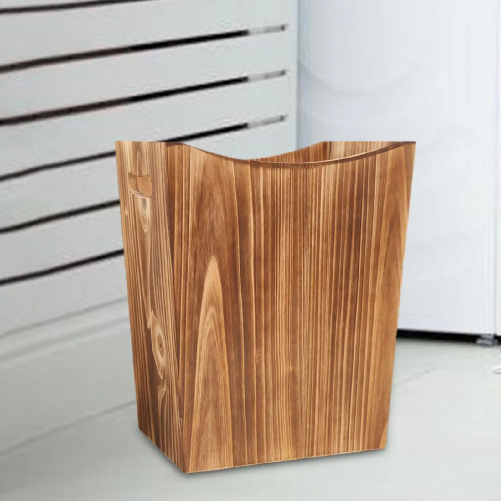 Decorative Brown Wooden Trash Can Compact Garbage Container Wastebasket for Bedroom Kitchen Indoor
Decorative Brown Wooden Trash Can Compact Garbage Container Wastebasket for Bedroom Kitchen Indoor