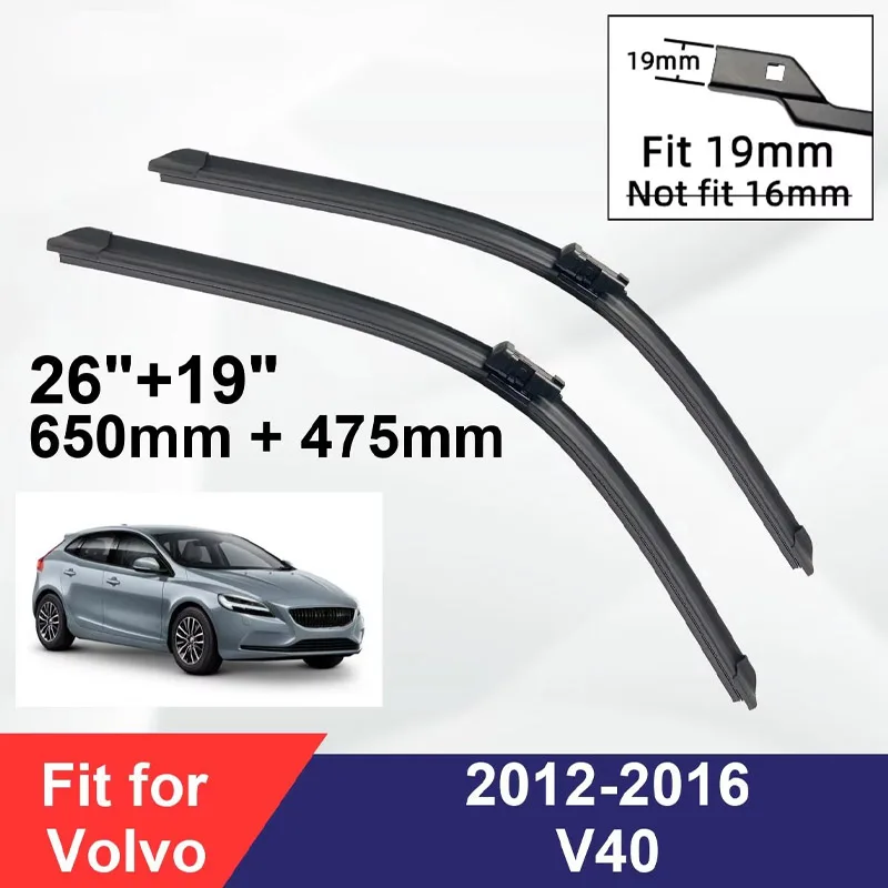 For Volvo V40 2012-2016 Front Wiper Blades Boneless Frameless Rubber Cleaning
For Volvo V40 2012-2016 Front Wiper Blades Boneless Frameless Rubber Cleaning