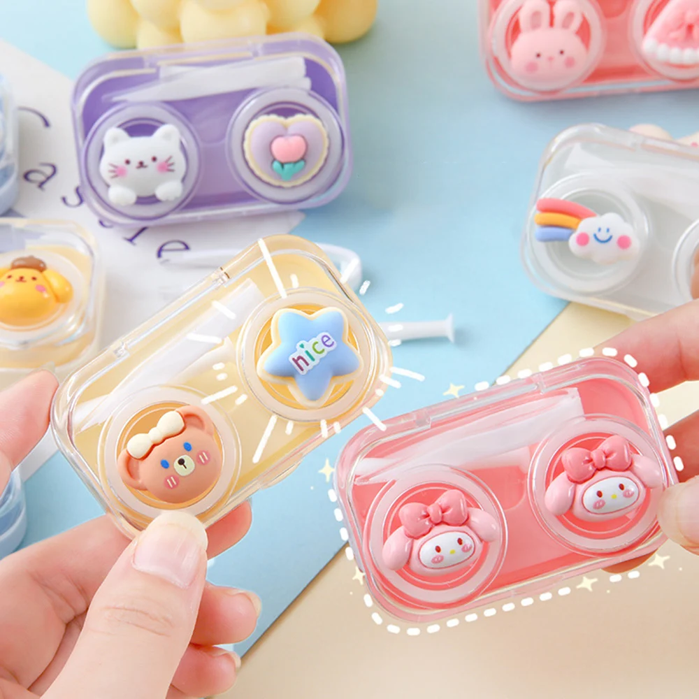 Новый чехол для контактных линз Sanrio Cinnamoroll Kuromi, портативный дорожный чехол для контактных линз с пинцетом, милый чехол для линз с героями мультфильмов, инструменты
Новый чехол для контактных линз Sanrio Cinnamoroll Kuromi, портативный дорожный чехол для контактных линз с пинцетом, милый чехол для линз с героями мультфильмов, инструменты
