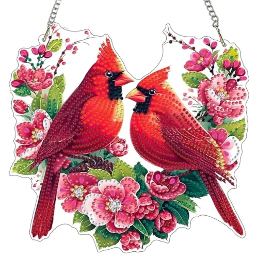 Valentine's Cardinals Special Shaped Hanging Diamond Painting Art Kits for Adults, Crystal Rhinestone Acrylic Gem Art Pendant O
Valentine's Cardinals Special Shaped Hanging Diamond Painting Art Kits for Adults, Crystal Rhinestone Acrylic Gem Art Pendant O
