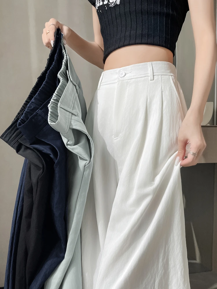 High Waist Wide Leg Suit Pants Women's Summer Thin Cotton Linen Loose Fit Straight Cut Korean Style Commute Fashion
High Waist Wide Leg Suit Pants Women's Summer Thin Cotton Linen Loose Fit Straight Cut Korean Style Commute Fashion