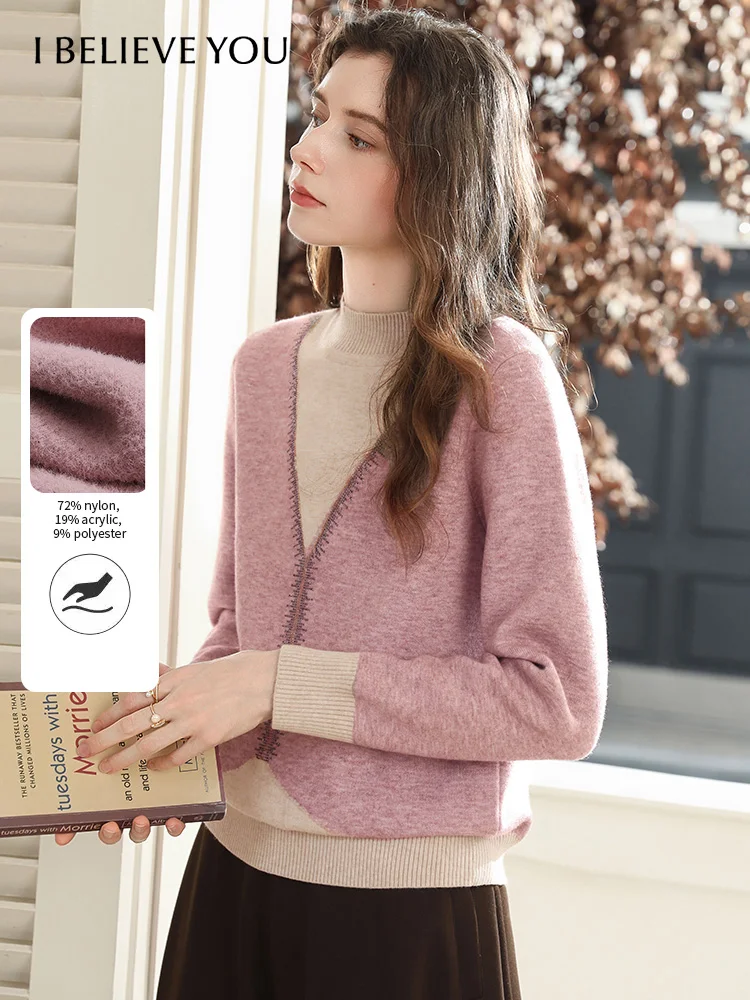 Женские пуловеры с высоким воротником I BELIEVE YOU, зимняя мода 2024, розовый искусственный свитер из двух предметов со стразами, тонкий повседневный топ 2254126068
Женские пуловеры с высоким воротником I BELIEVE YOU, зимняя мода 2024, розовый искусственный свитер из двух предметов со стразами, тонкий повседневный топ 2254126068