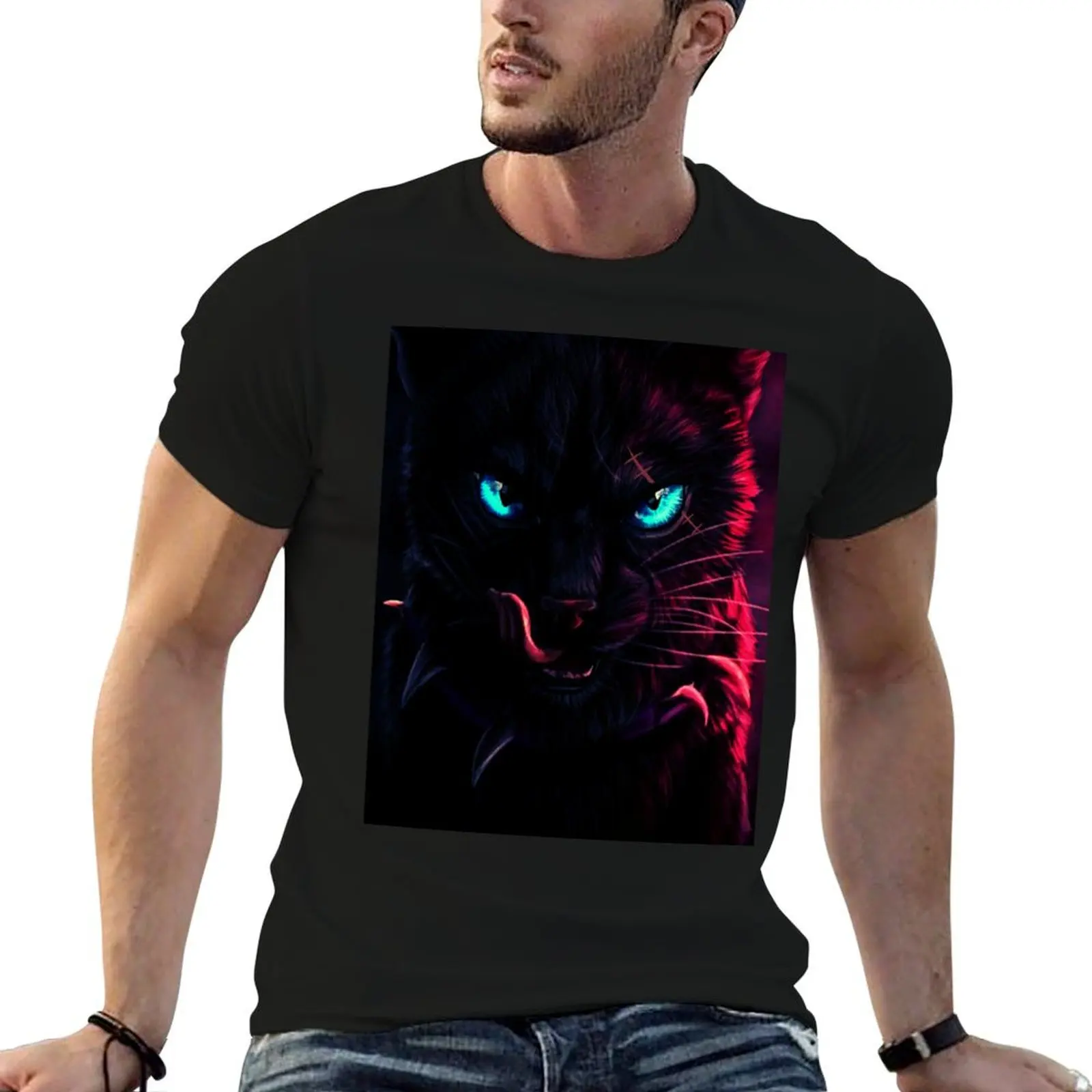 man Warrior T-Shirt oversize t Scourge men casual t shirts for shirts Cat anime
man Warrior T-Shirt oversize t Scourge men casual t shirts for shirts Cat anime