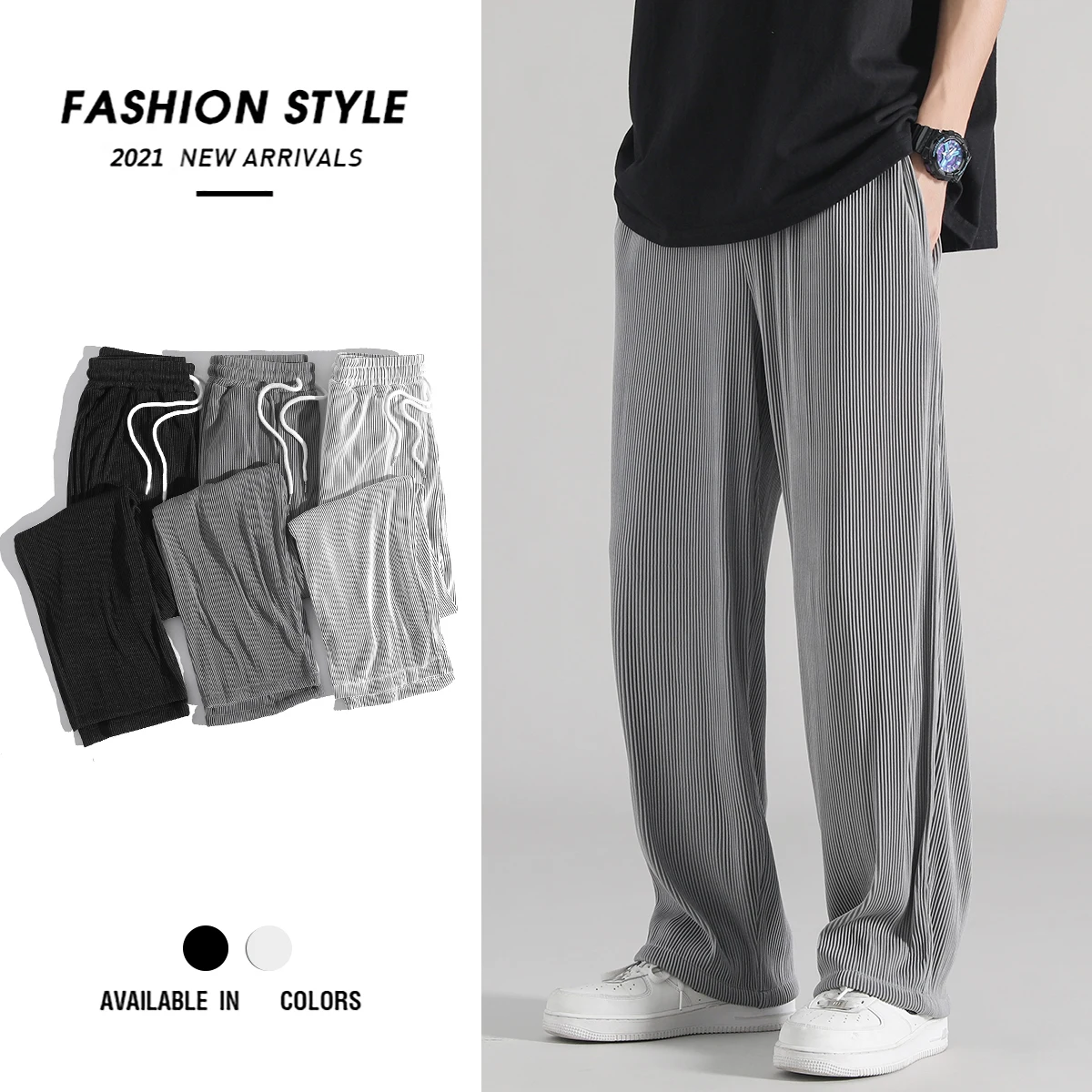 Men's Summer Outdoor Ice Silk Straight Leg Pants Flowing Thin Large Size Spor Casual Long Trousers Trendy Faion Brand
Men's Summer Outdoor Ice Silk Straight Leg Pants Flowing Thin Large Size Spor Casual Long Trousers Trendy Faion Brand