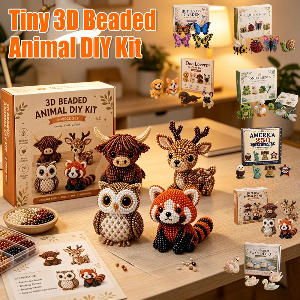 Cute Bird & Animal Beading Craft Set Bright Colors Vibrant Tube Beads Kit Home Decoration Jewelry Making Supplies for Adult
Cute Bird & Animal Beading Craft Set Bright Colors Vibrant Tube Beads Kit Home Decoration Jewelry Making Supplies for Adult