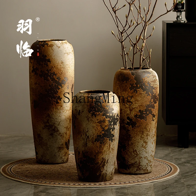 HJ Jingde ceramic floor-to-ceiling large vase, modern silent wind retro Zen large ceramic pot, old living room ornament
HJ Jingde ceramic floor-to-ceiling large vase, modern silent wind retro Zen large ceramic pot, old living room ornament