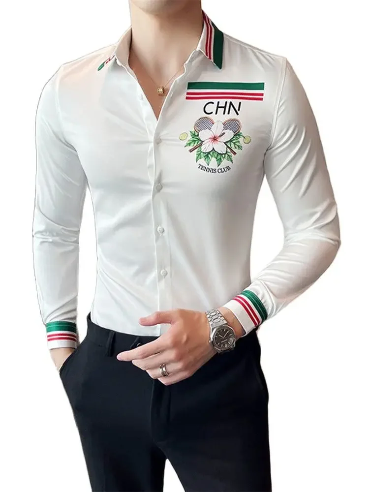 2023-Men's Spring and Autumn New Slim Casual Printed Long-sleeved Lapel Stretch Shirt Collar Cuff Striped Stitching Shirt Men
2023-Men's Spring and Autumn New Slim Casual Printed Long-sleeved Lapel Stretch Shirt Collar Cuff Striped Stitching Shirt Men