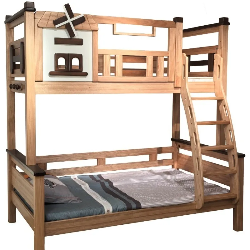 Windmill tree house, bed (red sandalwood) solid wood high and low bed, creative shape, with ladder cabinet guardrail
Windmill tree house, bed (red sandalwood) solid wood high and low bed, creative shape, with ladder cabinet guardrail