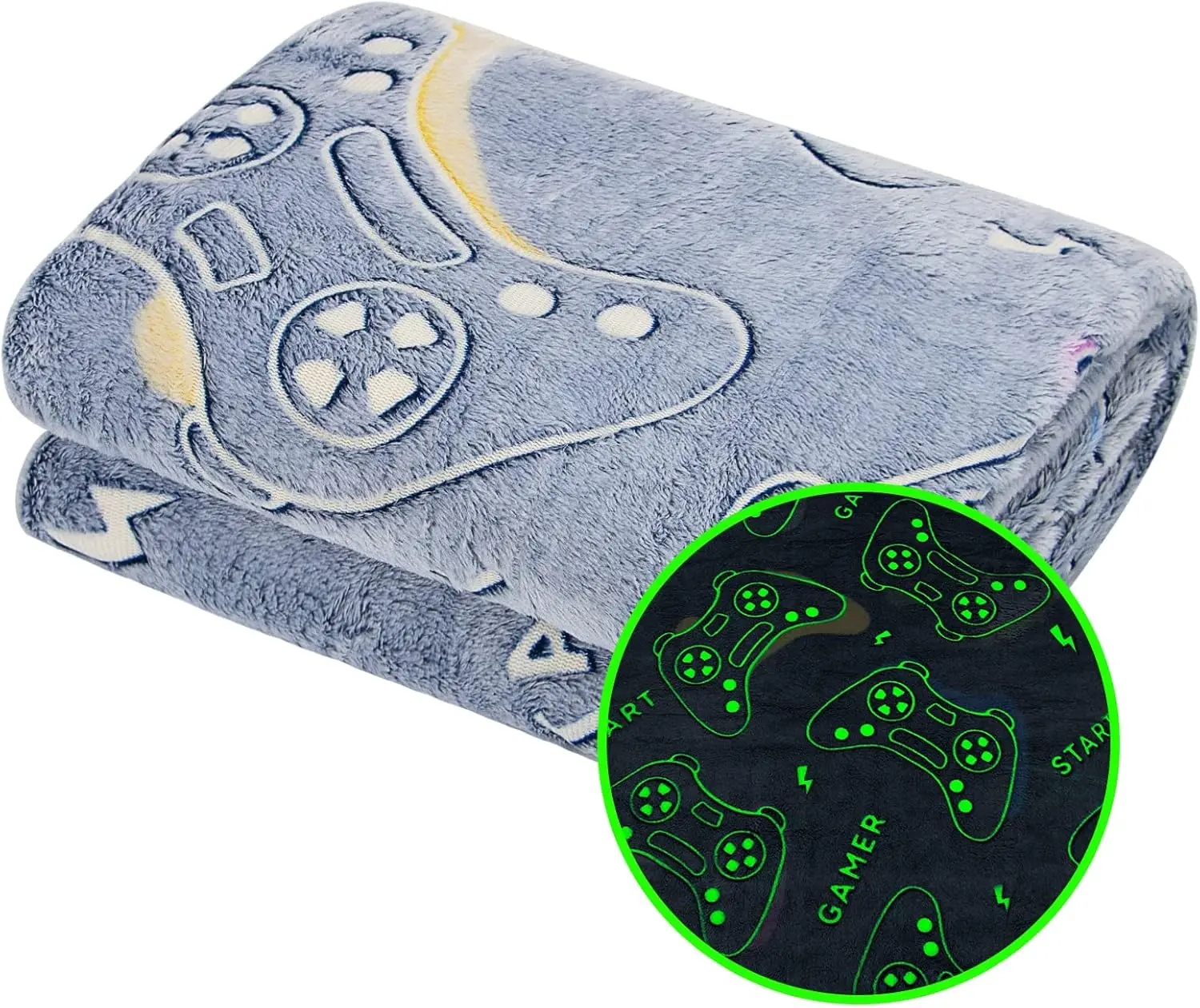 Glow in The Dark Blanket Game Controller Throw Blanket Gamer Gifts Toys for Kids Boyfriend, Boys Teen Soft Cozy Gaming Blanket
Glow in The Dark Blanket Game Controller Throw Blanket Gamer Gifts Toys for Kids Boyfriend, Boys Teen Soft Cozy Gaming Blanket