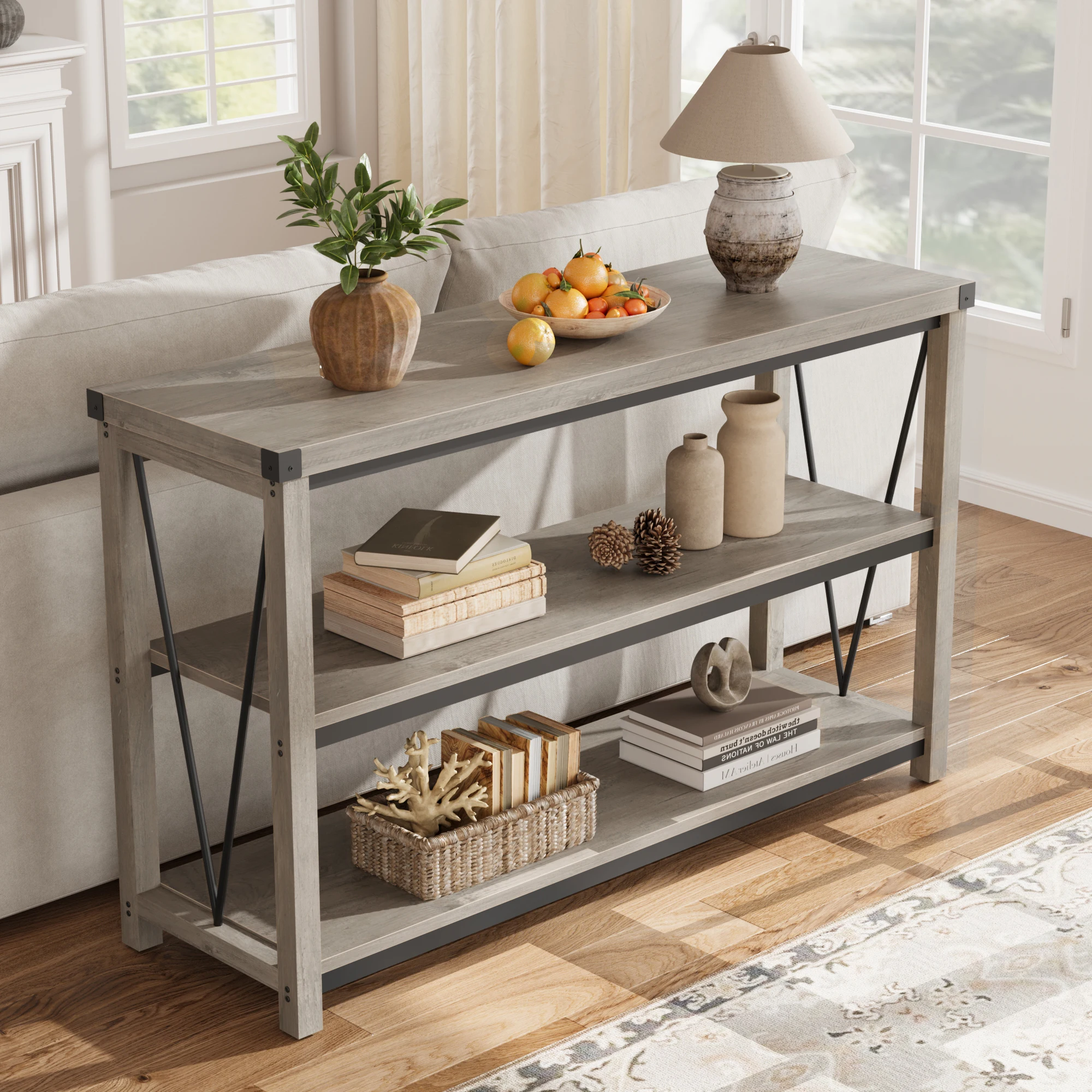 47 Inch Entryway Table, 3 Tier Narrow Long Console Table With Storage, Wood Console Table,Hallway Table for Entryway Furniture
47 Inch Entryway Table, 3 Tier Narrow Long Console Table With Storage, Wood Console Table,Hallway Table for Entryway Furniture
