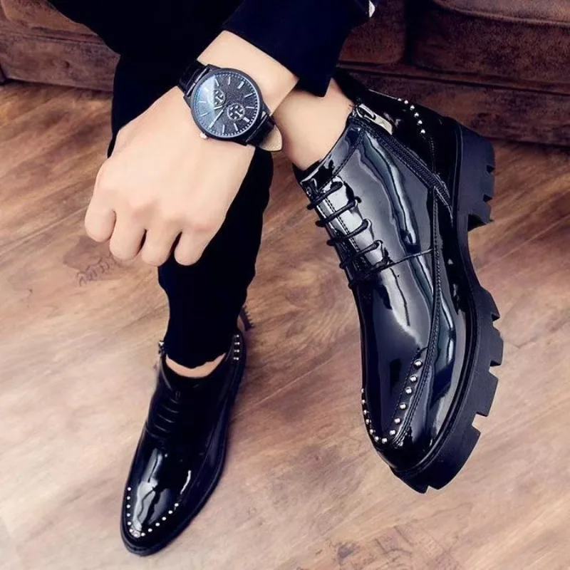 Men Leather Shoes New Style Formal Dress Wedding Shoes black British Style Business Office Lace-Up Leather Loafers
Men Leather Shoes New Style Formal Dress Wedding Shoes black British Style Business Office Lace-Up Leather Loafers