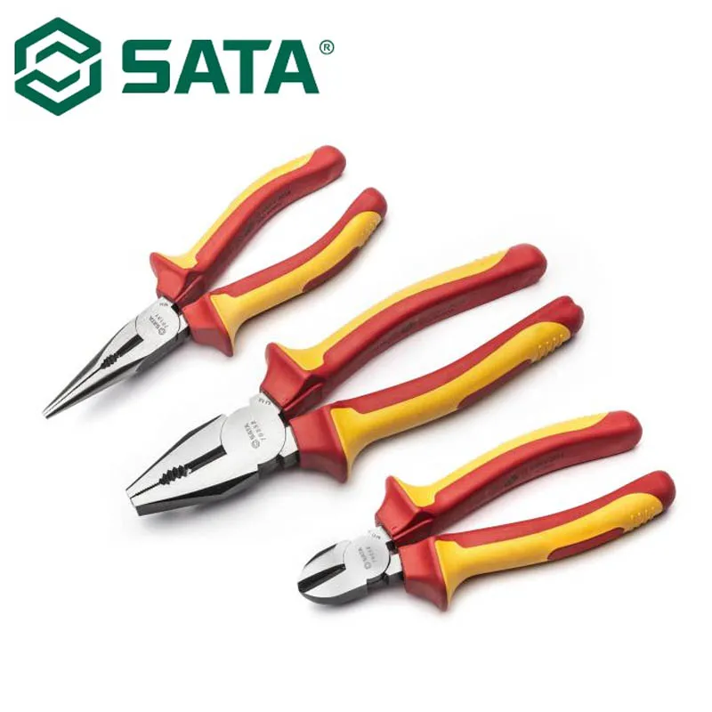 SATA 09261 3PSC VDE Insulated Pliers Set Anti-Slip Handle Durable Rust Prevention High Grip Tool Pliers
SATA 09261 3PSC VDE Insulated Pliers Set Anti-Slip Handle Durable Rust Prevention High Grip Tool Pliers