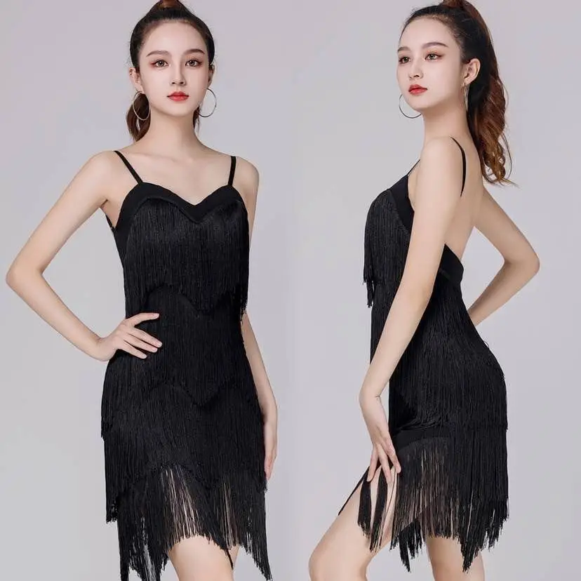 Новое платье для латинских танцев с кисточками и бахромой на бретельках, летний танцевальный костюм для девочек и взрослых, черный
Новое платье для латинских танцев с кисточками и бахромой на бретельках, летний танцевальный костюм для девочек и взрослых, черный