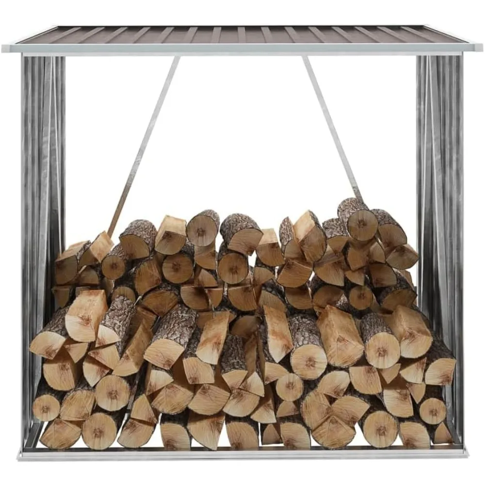 Galvanized Steel Garden Log Storage Shed with Sloping Roof, Firewood Rack Firewood Sheds Log Holder with Roof, Firewood Stand fo
Galvanized Steel Garden Log Storage Shed with Sloping Roof, Firewood Rack Firewood Sheds Log Holder with Roof, Firewood Stand fo