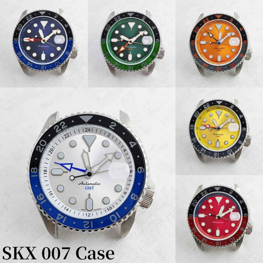 SKX007 case 42mm case men's watch stainless steel case custom logo green luminous dial watch set for NH34/35/36 movement watch
SKX007 case 42mm case men's watch stainless steel case custom logo green luminous dial watch set for NH34/35/36 movement watch