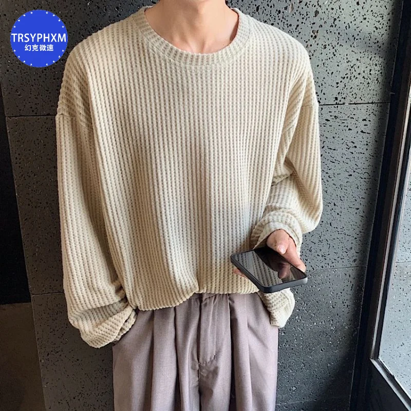 TRSYPHXM 2024 Waffle long sleeved T-shirt for men in spring and autumn 2024, new lazy style, with a bottom layer and loose top
TRSYPHXM 2024 Waffle long sleeved T-shirt for men in spring and autumn 2024, new lazy style, with a bottom layer and loose top