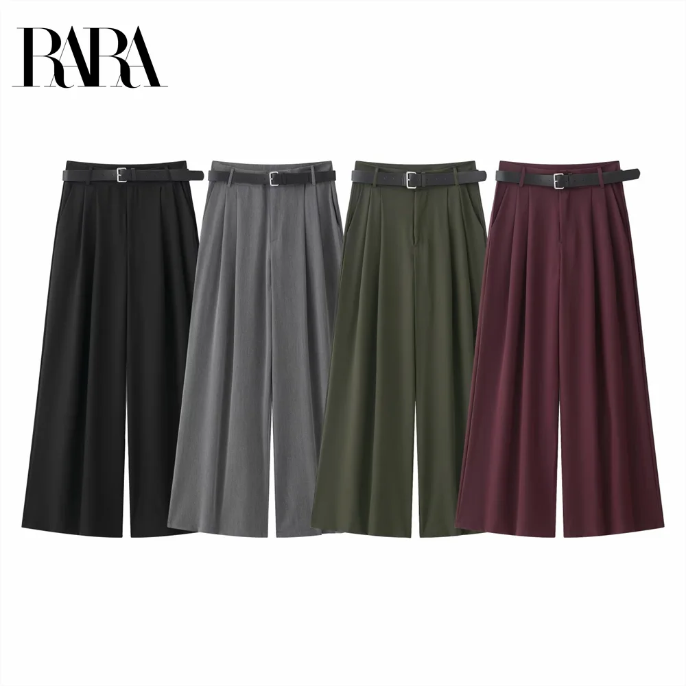 2025 RARA Women Loose Style Casual Trousers with Belt Fashionable Wide Leg Trousers for Daily Wear Comfortable and Trendy
2025 RARA Women Loose Style Casual Trousers with Belt Fashionable Wide Leg Trousers for Daily Wear Comfortable and Trendy