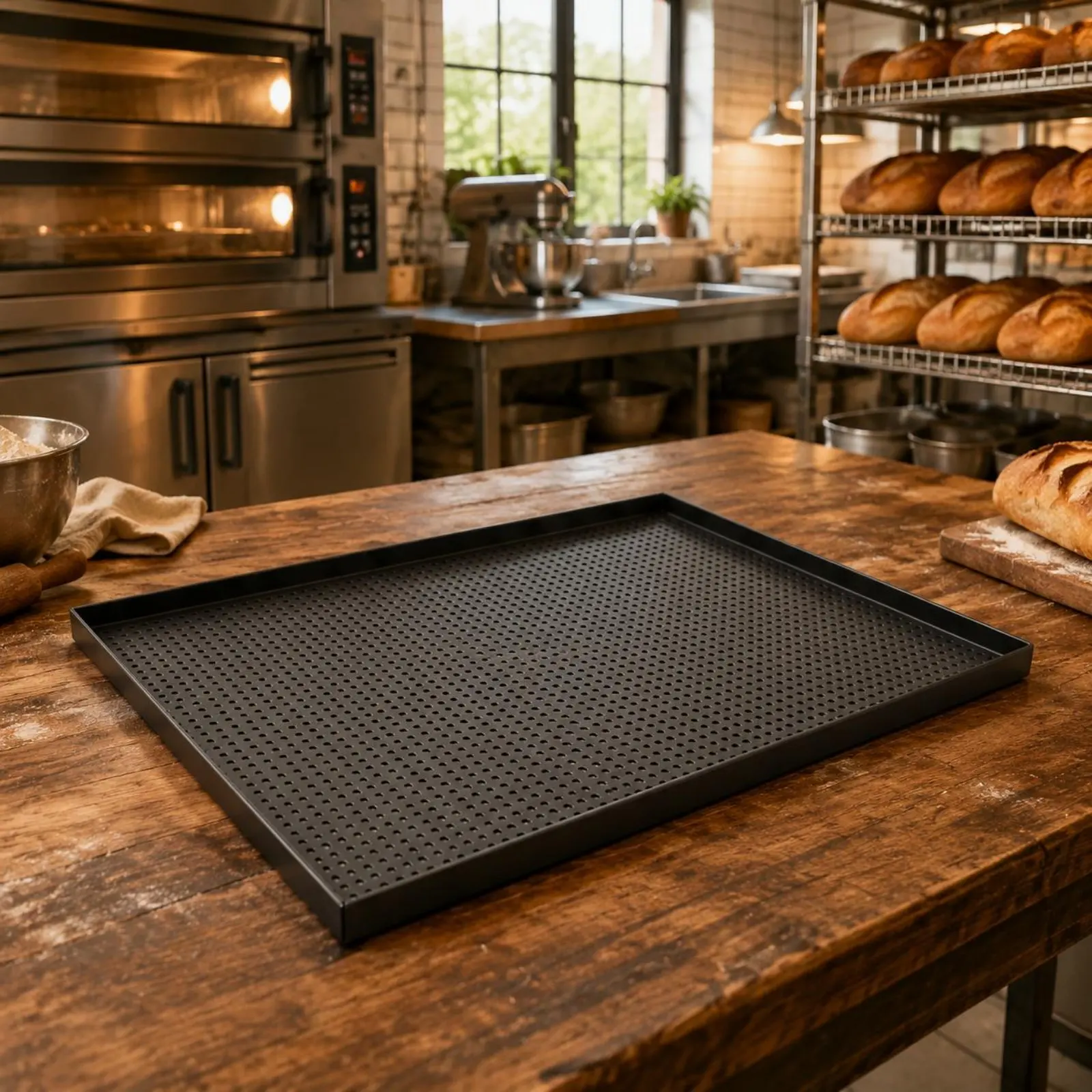 Anodized Aluminum Baking Tray Warping Resistant Perforated Aluminum Sheet Pan Perforated Baking Tray Heavy-Duty for Bakers
Anodized Aluminum Baking Tray Warping Resistant Perforated Aluminum Sheet Pan Perforated Baking Tray Heavy-Duty for Bakers