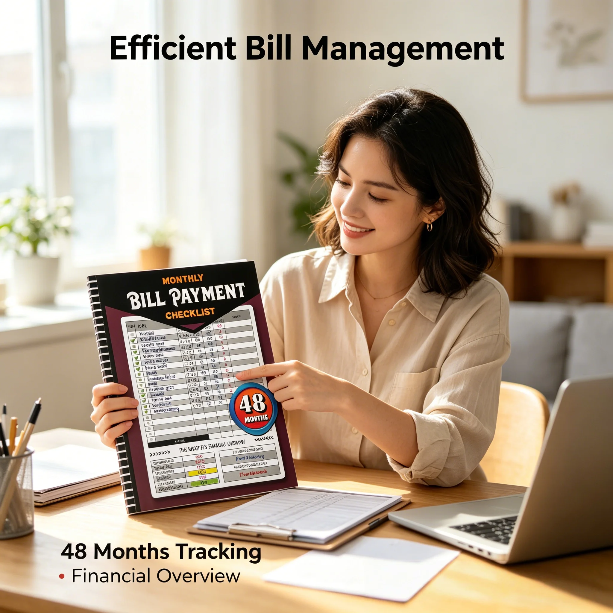 1pcs Monthly Bill Payment Tracker & Organizer, 48-Month Budget Planner with Financial Overview, Easy-to-Use Notebook for Household Expense Management
1pcs Monthly Bill Payment Tracker & Organizer, 48-Month Budget Planner with Financial Overview, Easy-to-Use Notebook for Household Expense Management