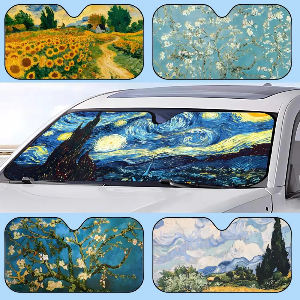 Vincent van Gogh Sun Visor Retractable Car Sun Visor Anti-Glare UV Protection Front Window Sunshade
Vincent van Gogh Sun Visor Retractable Car Sun Visor Anti-Glare UV Protection Front Window Sunshade