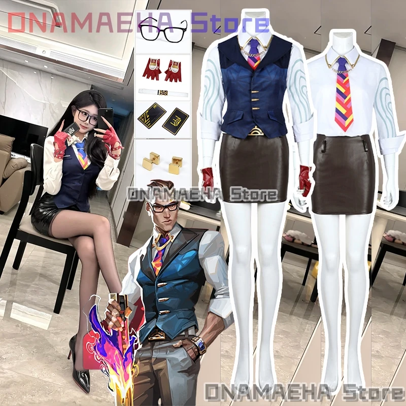 Аниме игра Valorant Chamber косплей костюм женская короткая юбка жилет рубашка комплект Chamber ролевые женские платья костюм XS-3XL
Аниме игра Valorant Chamber косплей костюм женская короткая юбка жилет рубашка комплект Chamber ролевые женские платья костюм XS-3XL