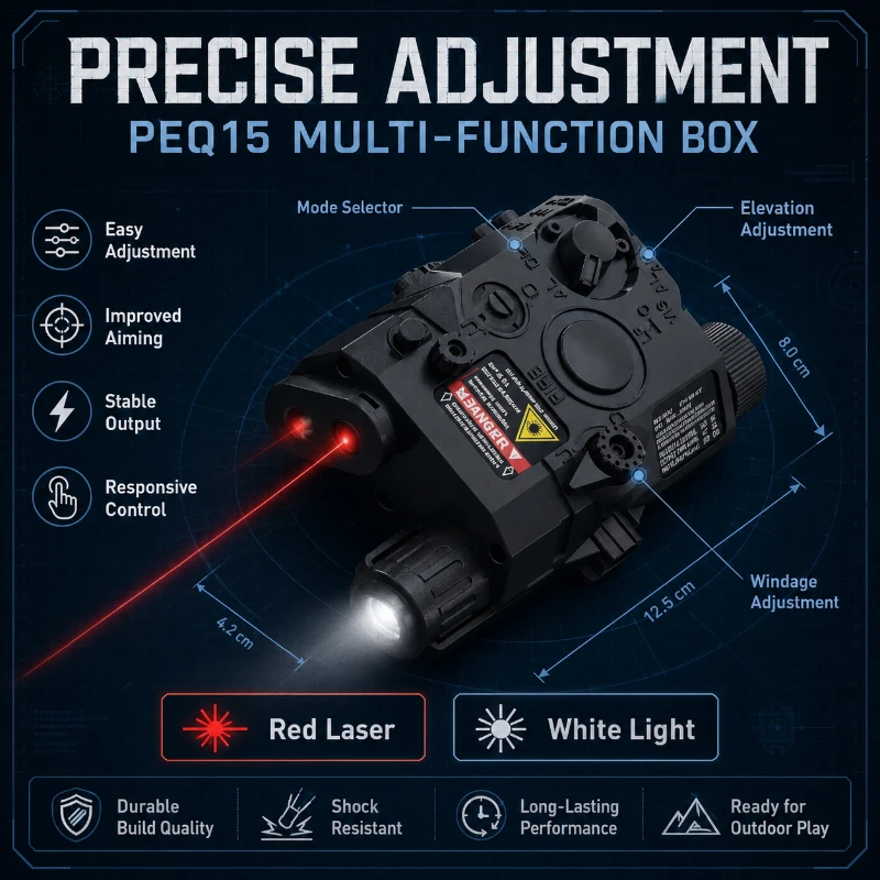 Black Tan PEQ15 Compact Hobby Light Box Adjustable IR Beam Green Signal Flash Torch 20mm Rail
Black Tan PEQ15 Compact Hobby Light Box Adjustable IR Beam Green Signal Flash Torch 20mm Rail