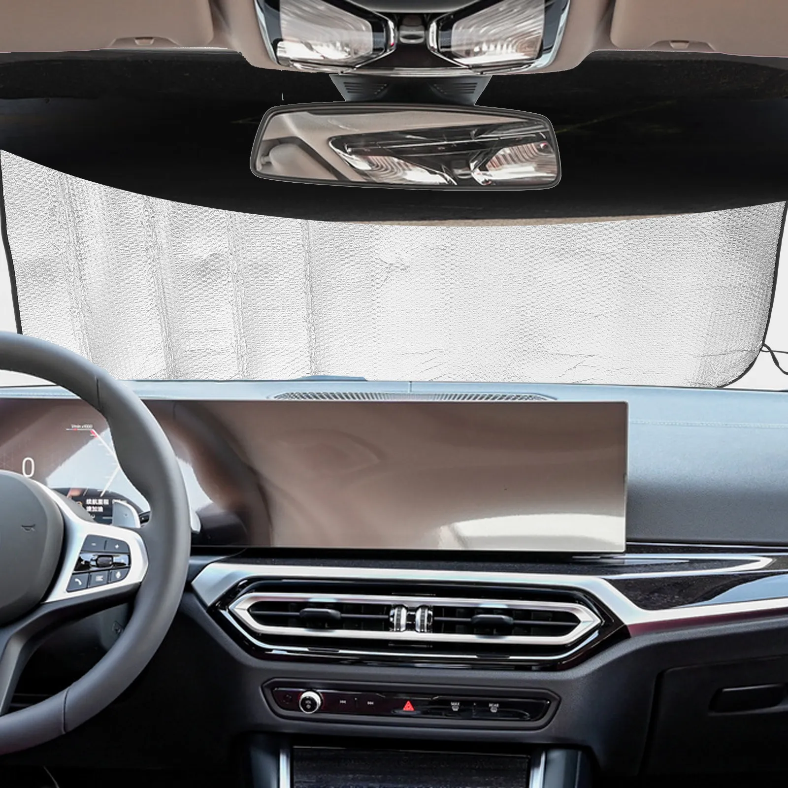 140x70cm Car Sunshade Solar Reflective Front Windshield Sunshade Uv Rays Block Heat Shield Cool Interior Sun Shade
140x70cm Car Sunshade Solar Reflective Front Windshield Sunshade Uv Rays Block Heat Shield Cool Interior Sun Shade