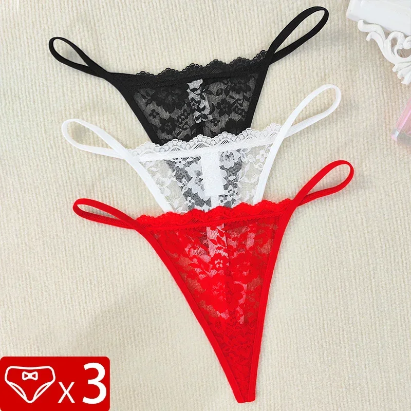 3pcs Low Rise Sexy Lace Women Thongs Hot Sale Breathable Intimate Lingerie Perspective Floral Panties Ladies G-string T-back
3pcs Low Rise Sexy Lace Women Thongs Hot Sale Breathable Intimate Lingerie Perspective Floral Panties Ladies G-string T-back