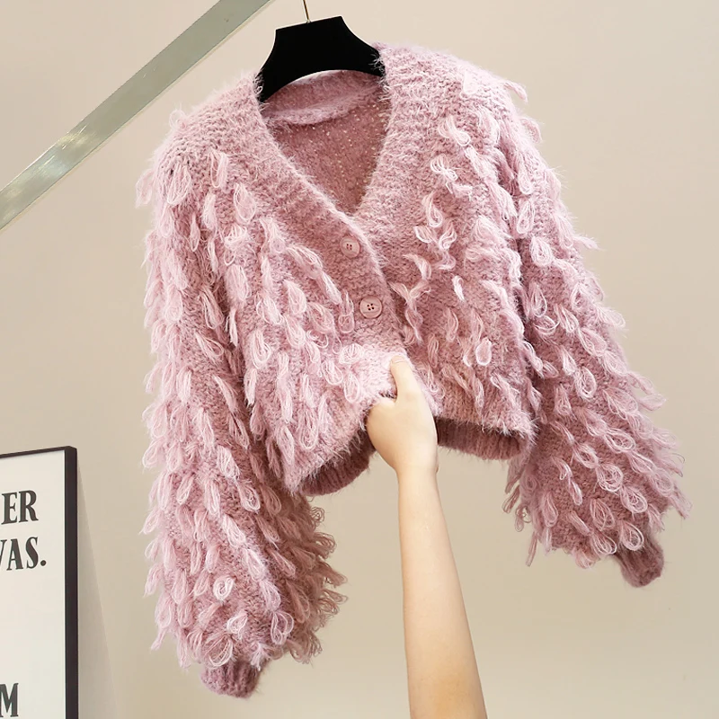 Fashionable Color Knitwear Bubble Sleeve Loose Short Long Sleeve Sweater Design Sensation Youthful Top Commute Style V-...
Fashionable Color Knitwear Bubble Sleeve Loose Short Long Sleeve Sweater Design Sensation Youthful Top Commute Style V-...