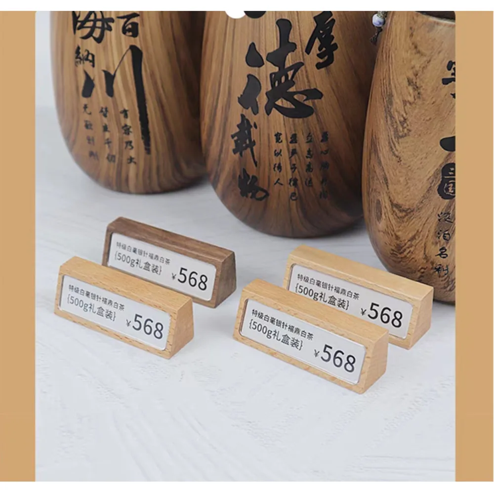 4pcs Small Wood Base Table Acrylic Label Holder Price Tag Displays Menu Paper Sign Holder Data Card Holder Display Stand
4pcs Small Wood Base Table Acrylic Label Holder Price Tag Displays Menu Paper Sign Holder Data Card Holder Display Stand