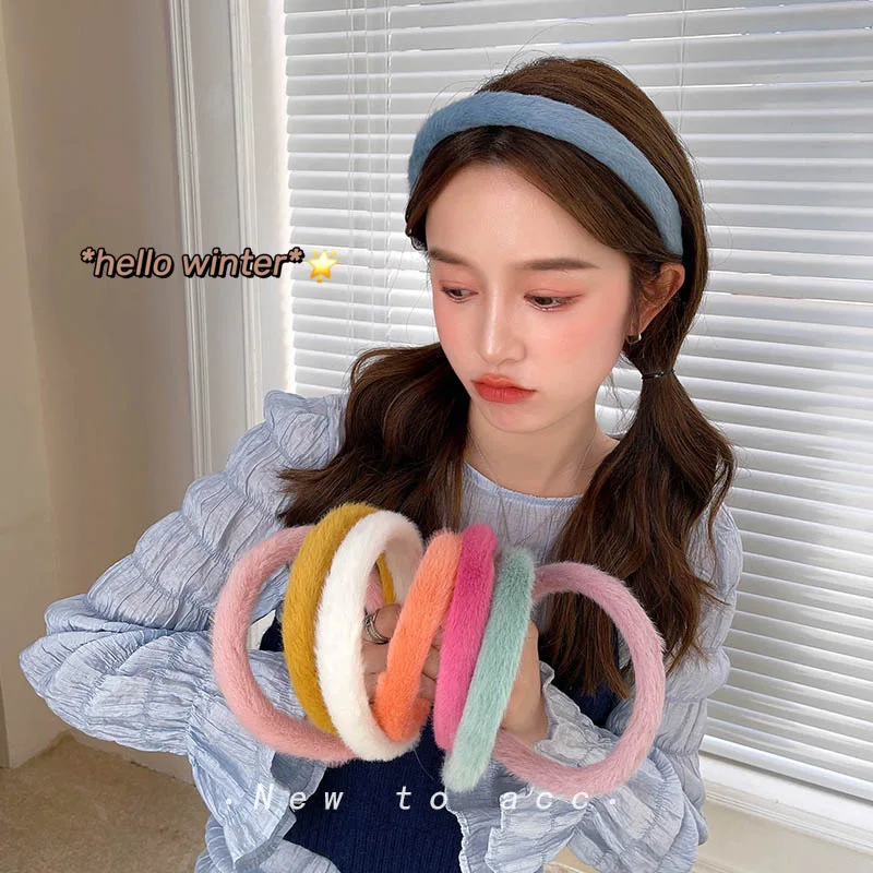 Plush Winter Candy Colored Hair Bands for Women with Wide Edges Simple Hair Bundles Sweet Korean Style Hair Accessories
Plush Winter Candy Colored Hair Bands for Women with Wide Edges Simple Hair Bundles Sweet Korean Style Hair Accessories