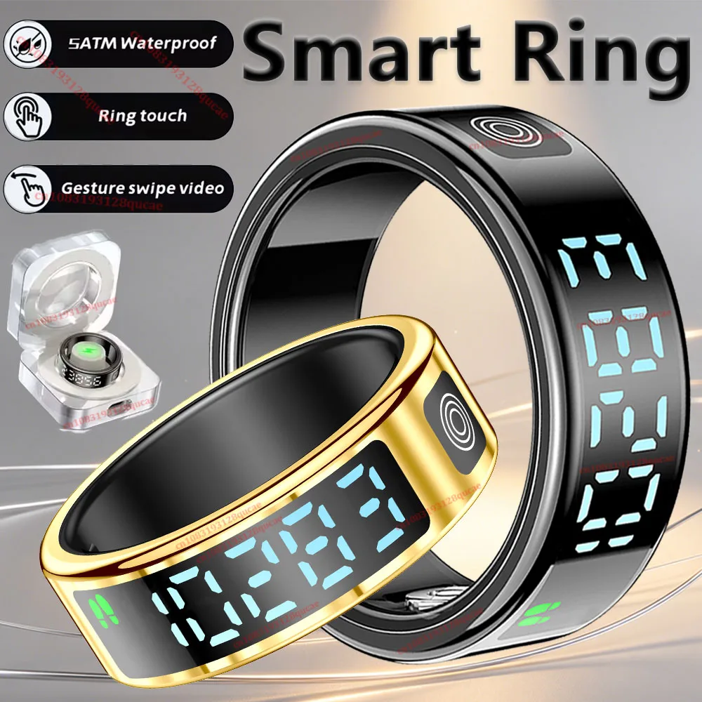 2026 R12 Smart Ring with Display Screen and Touch, Wireless Charging, Health Manager 5ATM Waterproof For Men Women Smartring New
2026 R12 Smart Ring with Display Screen and Touch, Wireless Charging, Health Manager 5ATM Waterproof For Men Women Smartring New