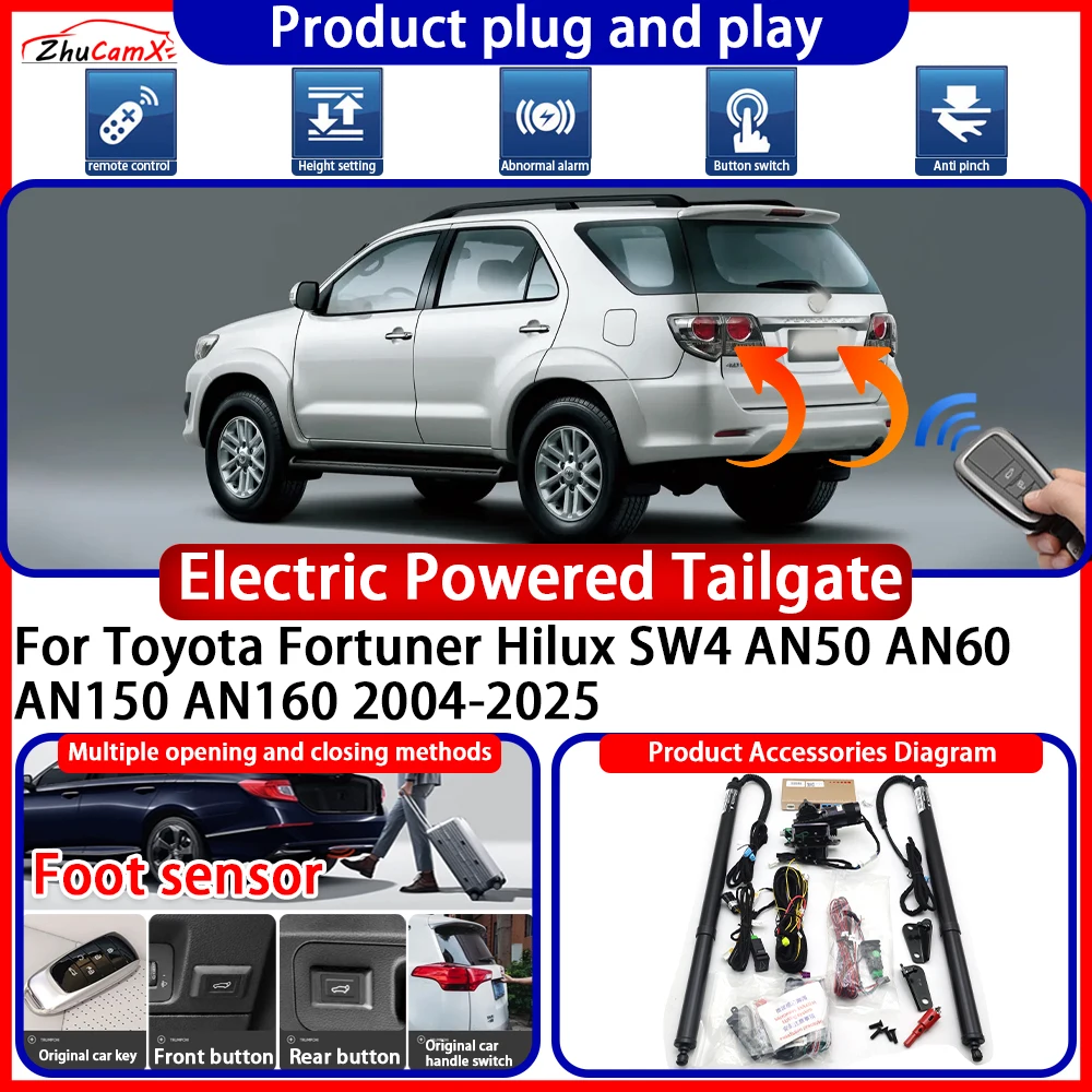 Powered Tailgate for Toyota Fortuner Hilux SW4 AN50 AN60 AN150 AN160 2004-2025 anti pinch Smart Intelligent Trunk Control Gate
Powered Tailgate for Toyota Fortuner Hilux SW4 AN50 AN60 AN150 AN160 2004-2025 anti pinch Smart Intelligent Trunk Control Gate