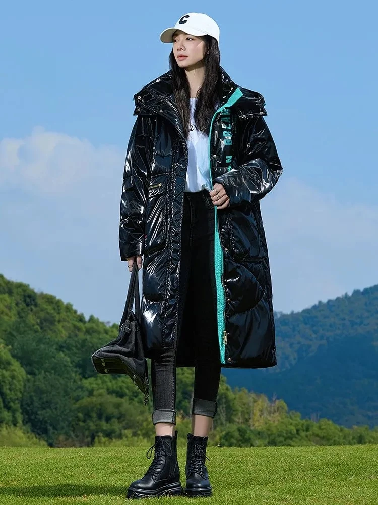 Fashion Versatile White Duck down Jacket Women's Hooded Long Warm Winter Outerwear Parka Coat Female
Fashion Versatile White Duck down Jacket Women's Hooded Long Warm Winter Outerwear Parka Coat Female