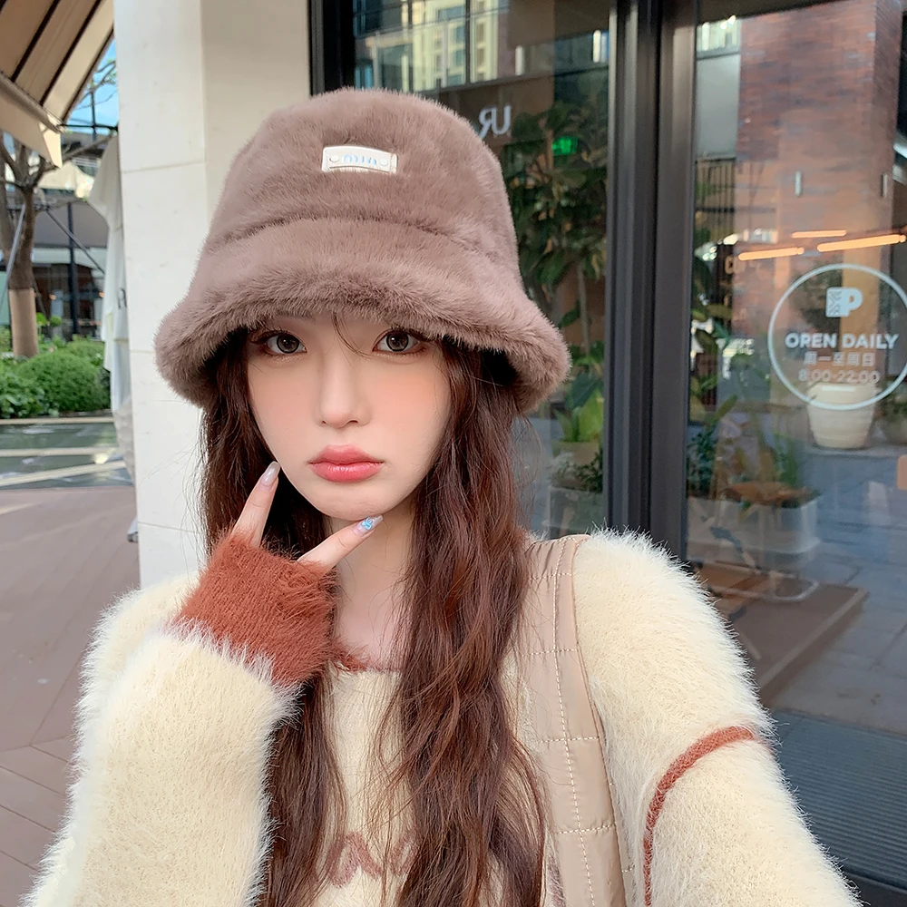 Autumn And Winter Warm Windproof Caps Female Korean Style Plush Fisherman Hat Solid Color Wool Thick Bucket Hats
Autumn And Winter Warm Windproof Caps Female Korean Style Plush Fisherman Hat Solid Color Wool Thick Bucket Hats