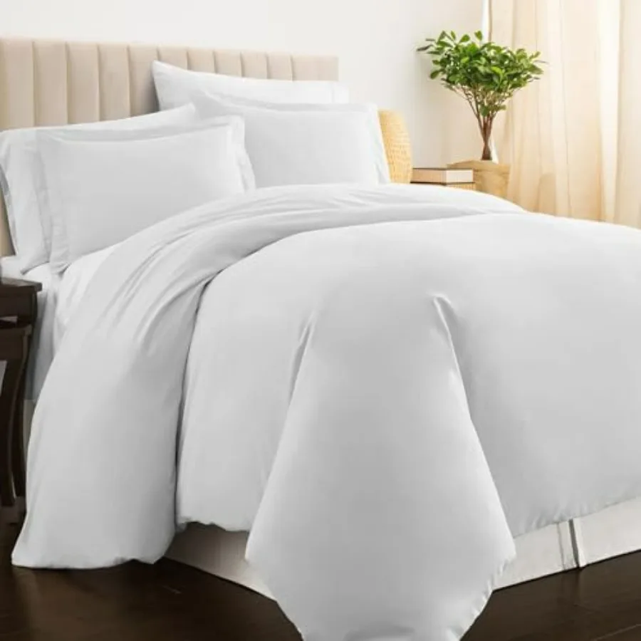 Pure 100% Cotton, Luxurious 400 Thread Count Long Staple Cotton Sateen Weave with Button Closure Combed White Cotton
Pure 100% Cotton, Luxurious 400 Thread Count Long Staple Cotton Sateen Weave with Button Closure Combed White Cotton