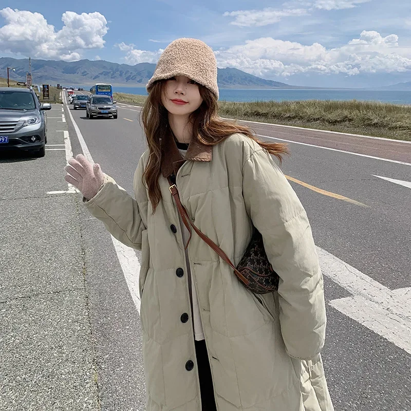 Comfortable And Casual Cotton-Padded Jacket Long Loose Padded Quilt Coat 2024 Winter Fashion Cotton-Padded Jacket Women's Dress
Comfortable And Casual Cotton-Padded Jacket Long Loose Padded Quilt Coat 2024 Winter Fashion Cotton-Padded Jacket Women's Dress
