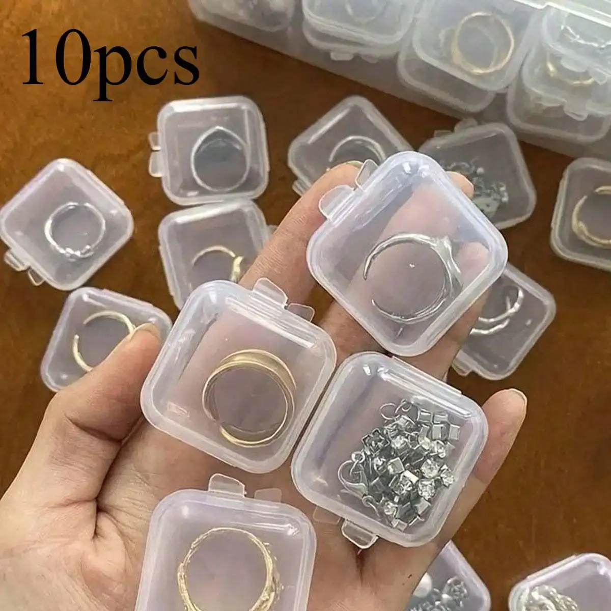 10PCS Small Plastic Containers with Lids, Transparent Jewelry Organizer Storage Box for Earrings Studs Rings Beads Bracelets Hair Accessories
10PCS Small Plastic Containers with Lids, Transparent Jewelry Organizer Storage Box for Earrings Studs Rings Beads Bracelets Hair Accessories