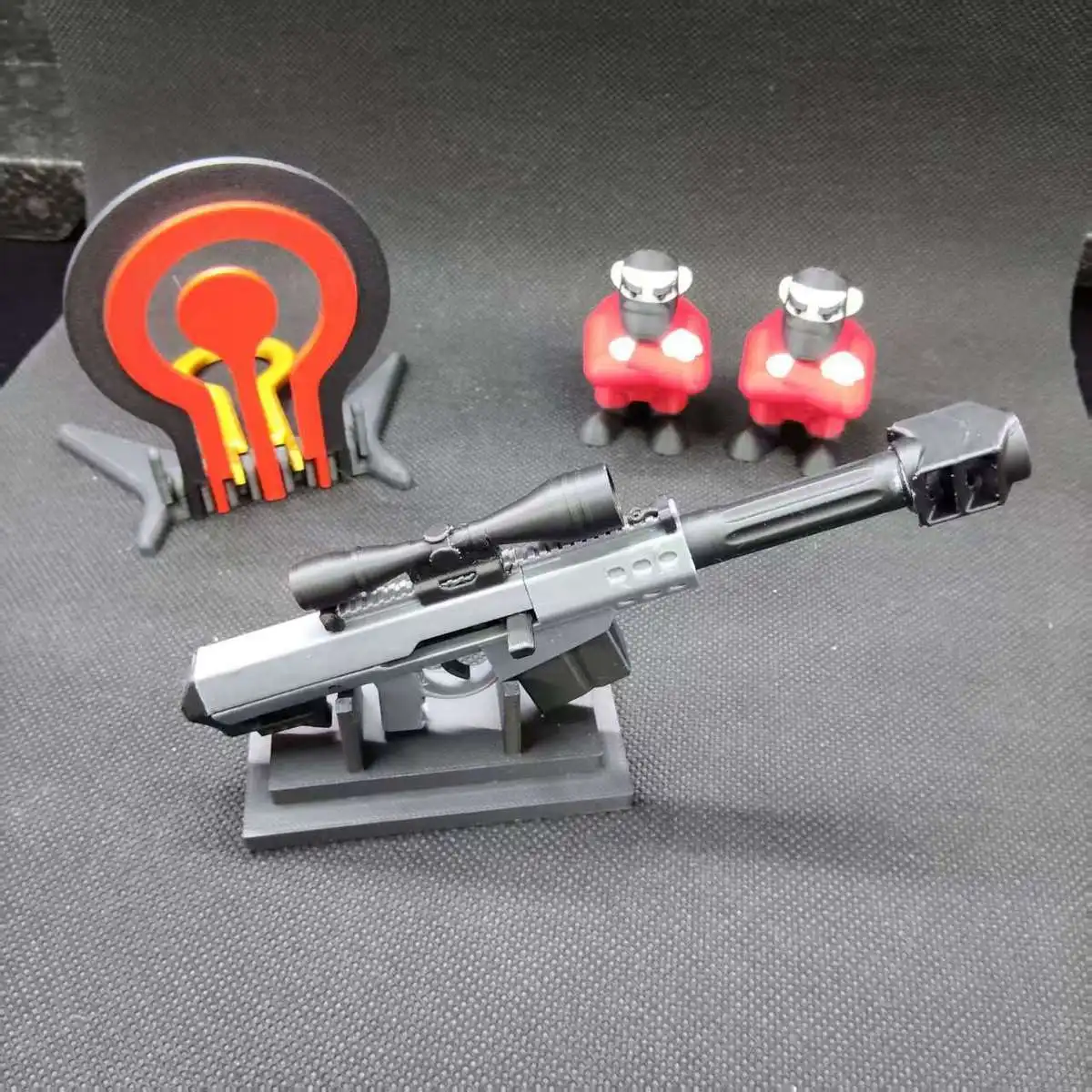 HotSelling 3D Printed Colorful Mini M82Barrett Sniper Rifle Keychain Launchable Ball Bullets Desktop Decor Model Gift for Gamers
HotSelling 3D Printed Colorful Mini M82Barrett Sniper Rifle Keychain Launchable Ball Bullets Desktop Decor Model Gift for Gamers