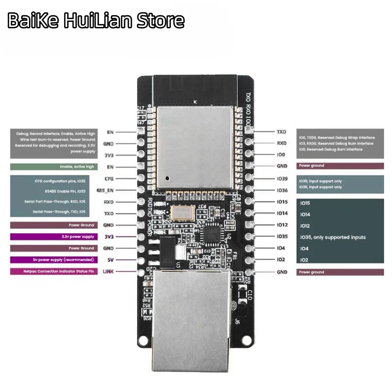Esp32-2 Wt32-eth01 Embedded Serial Port To Ethernet Wifi Bt Wireless Development Board Module
Esp32-2 Wt32-eth01 Embedded Serial Port To Ethernet Wifi Bt Wireless Development Board Module