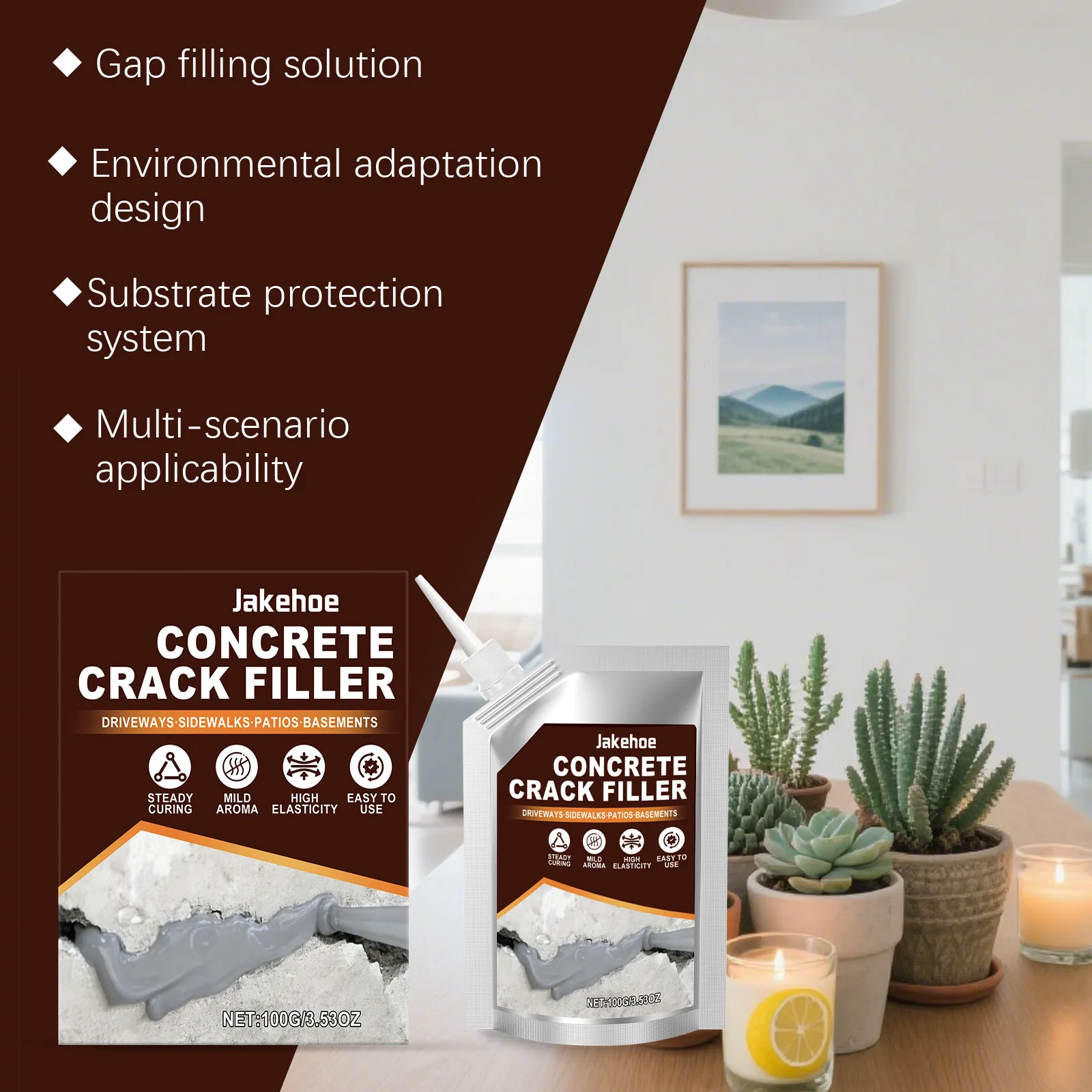 100g Concrete Crack Filler Self Leveling Sealant Suitable for Indoor and Outdoor Use
100g Concrete Crack Filler Self Leveling Sealant Suitable for Indoor and Outdoor Use