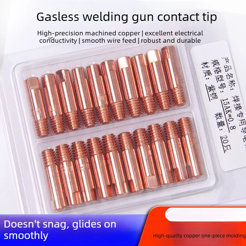 20pcs 15AK Contact Tips ECu Welder Consumables 0.6 0.8 0.9 1.0 1.2mm M6x25mm MAG Accessory for MIG Welding Torch
20pcs 15AK Contact Tips ECu Welder Consumables 0.6 0.8 0.9 1.0 1.2mm M6x25mm MAG Accessory for MIG Welding Torch