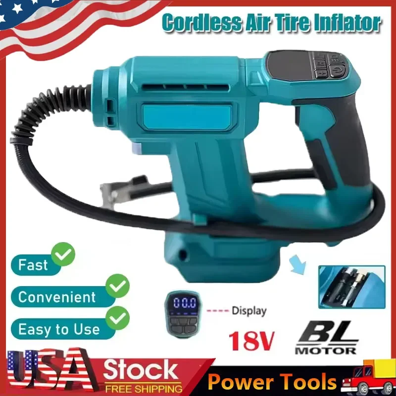 Портативный автомобильный компрессор для подкачки шин Fit Makita, беспроводной, с цифровым дисплеем, для аккумуляторов 18В
Портативный автомобильный компрессор для подкачки шин Fit Makita, беспроводной, с цифровым дисплеем, для аккумуляторов 18В